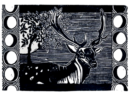 sabine print hi res deer-black