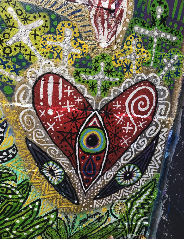 Colorful heart artwork